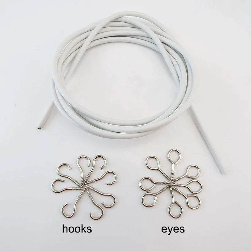 câble flexible blanc moderne crochets métalliques salon caravanes bateaux accessoires tringle 5m 1m 2m
