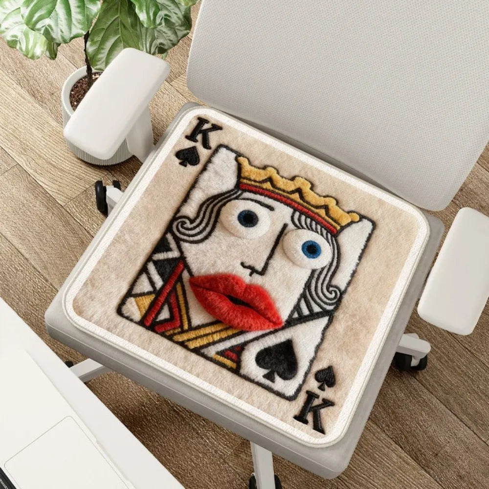 coussin chaise cartoon dessins animés chats cartes jouer 40x40cm solide doux adultes