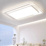 plafonnier led blanc contemporain moderne salon chambre opacité fixations invisible