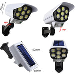 projecteur solaire motion sensor fausse caméra sécurité lampe rue moderne télécommande led blanc ip65