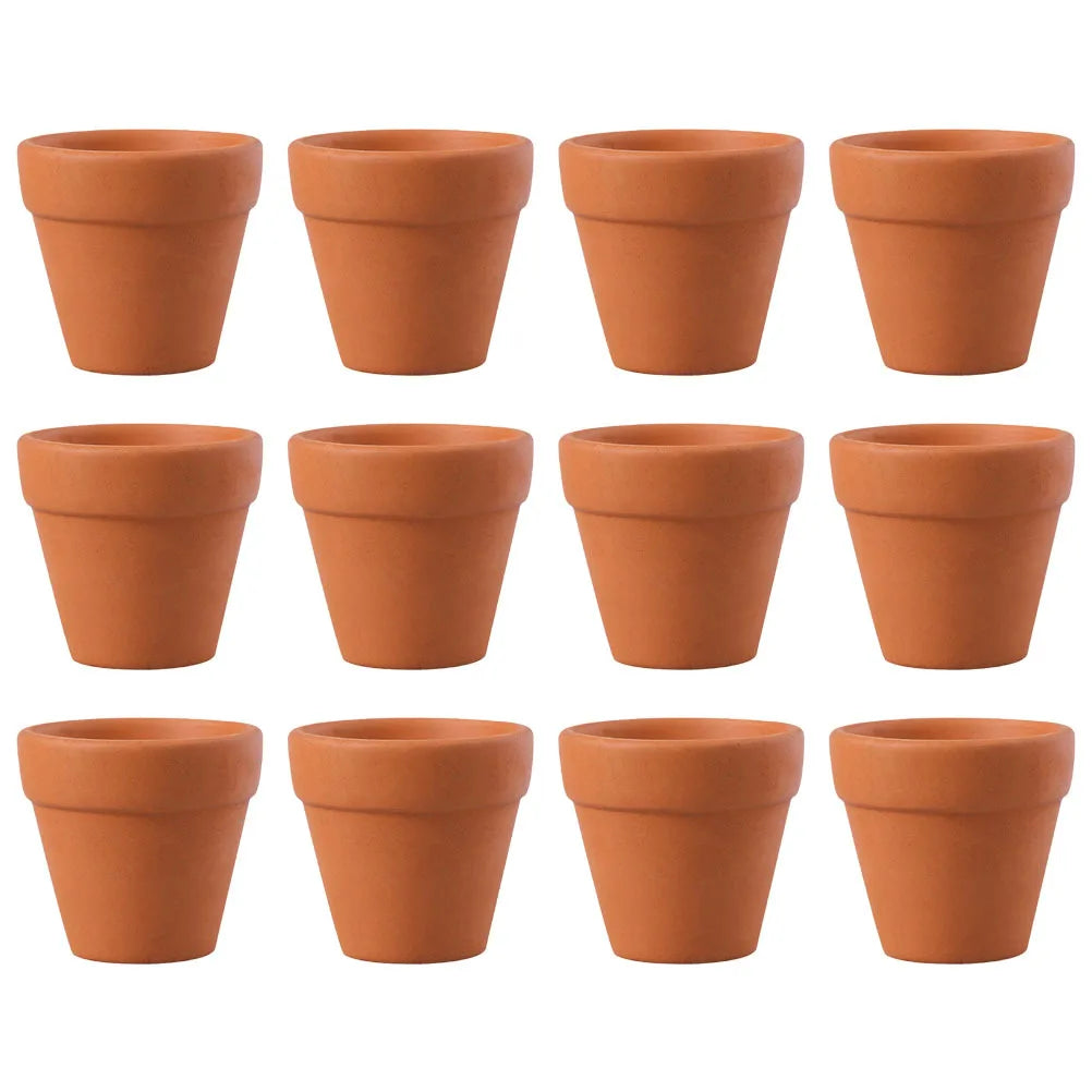 pots terre cuite miniatures orange rustiques plantes intérieures extérieures