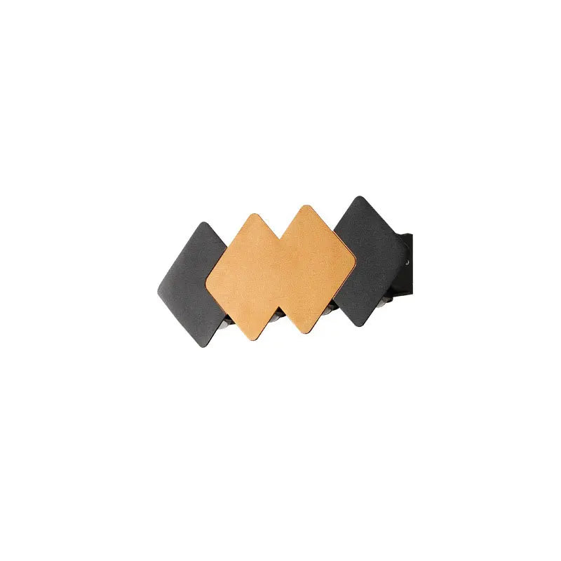 applique murale moderne noir orange géométrique led ip65 minimaliste