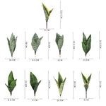feuilles artificielles vertes rayures noires moderne décoration intérieure adhésif extérieur ornement vert plastique unique