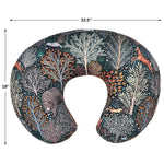 coussin allaitement forme polyester coton motif floral moderne orange opacité fixations voyage bébés
