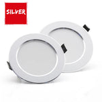 spots led encastrables 7w 9w 12w 15w 18w blanc argent clips modernes