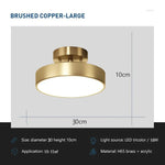 lampe moderne cuivre doré abat jour acrylique interrupteur tactile led 249 2000lm