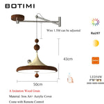 lampe suspendue moderne blanc noir marron brillante tringle métal bois chambre salon étude