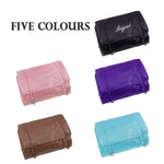 Sac cosmétiques multi usages pliable rose clair moderne poignée dorée fermeture glissière
