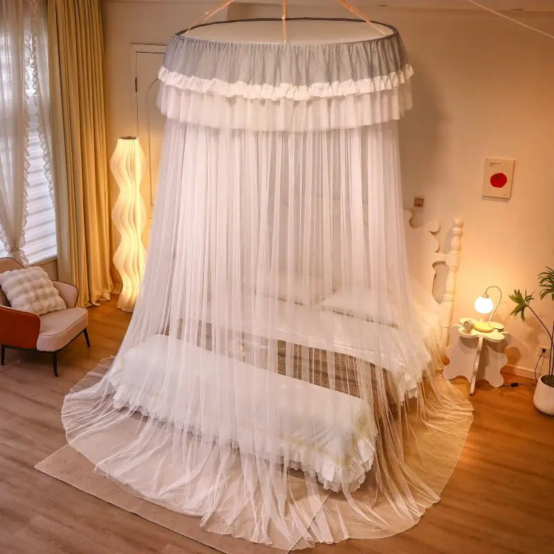 rideau lit blanc rose bleu violet translucide classique romantique plié maison polyester unisexe