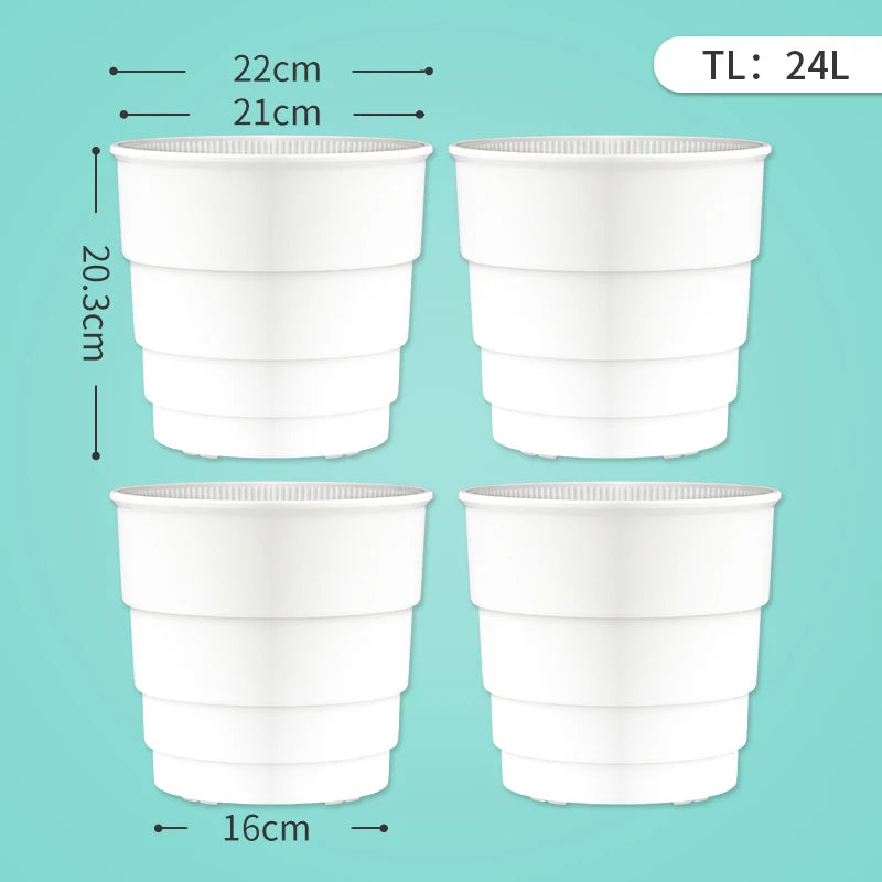 pots fleurs plastique blanc rayures modernes contrôleur racines 14cm 17cm 21cm pack pièces