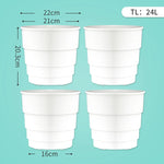pots fleurs plastique blanc rayures modernes contrôleur racines 14cm 17cm 21cm pack pièces