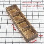 boîtes compartiments bois naturel minimaliste compartiments divisés grain bois rangement rustique tri articles divers