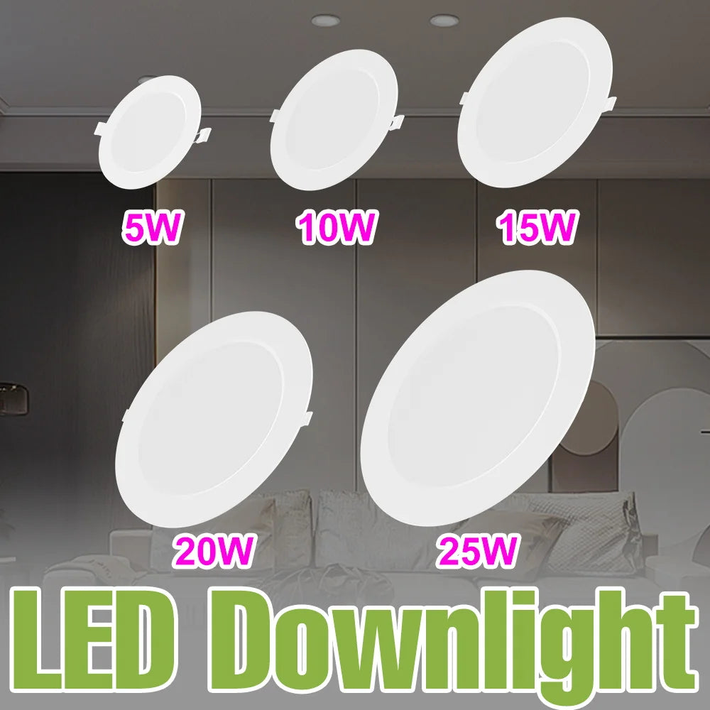 ampoule led downlight 25w blanc froid moderne encastrable sans cadre invisible chambre salon cuisine