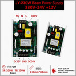 alimentation électrique projecteur laser blanc vert jaune condensateurs bobines connecteurs 230W 380W 24V 12V