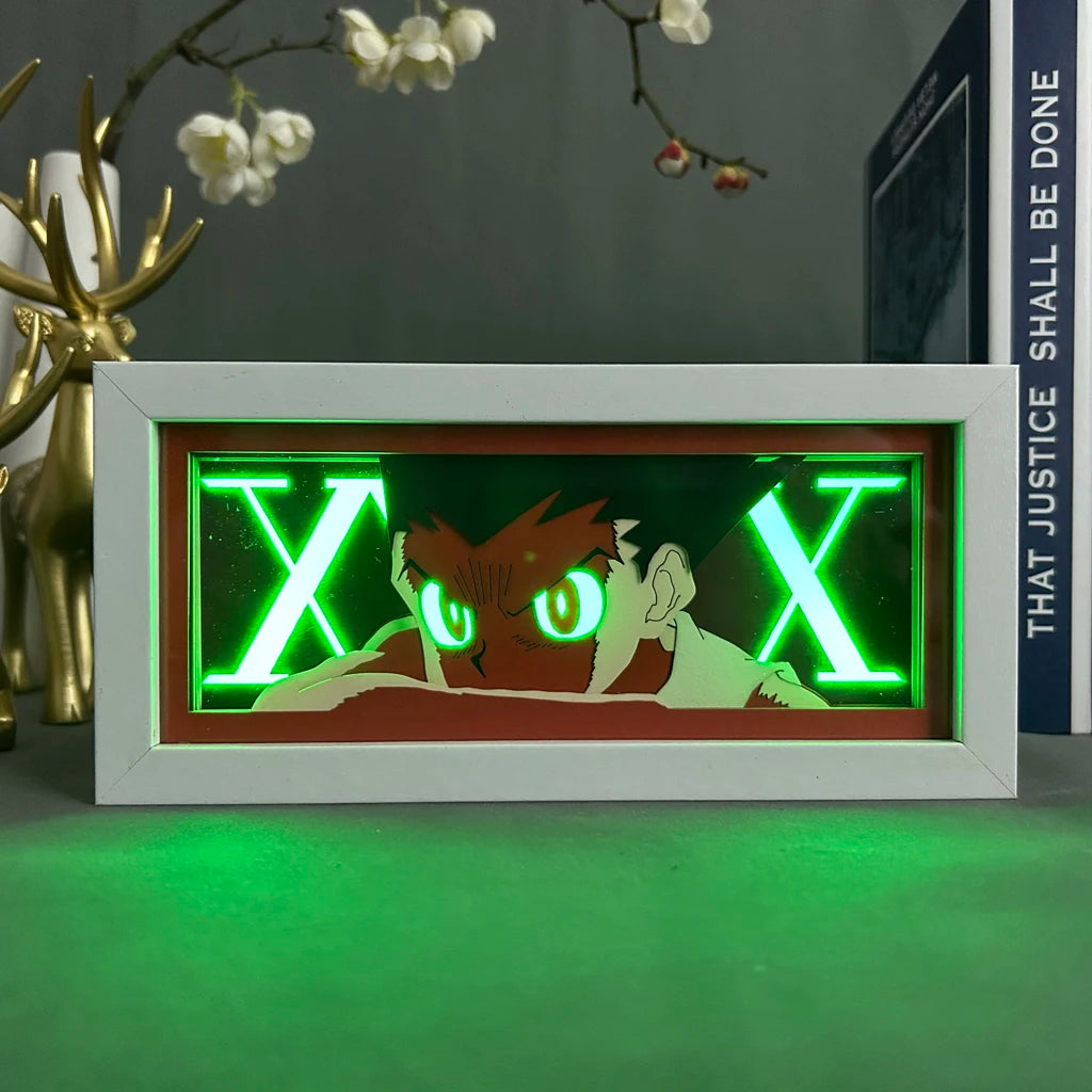 veilleuse led anime gon hunter hunter diy decoration chambre joueur lumière multicolore télécommande