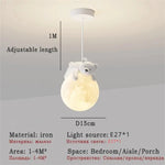 lumière suspendue animaux blanc gris rose bébé moderne minimaliste