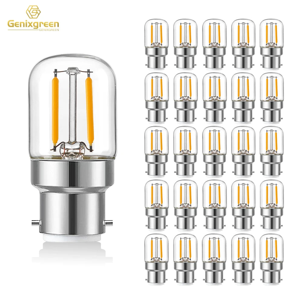 ampoules led filament vintage base b22 verre transparent filament doré lumière chaude 2700k variable