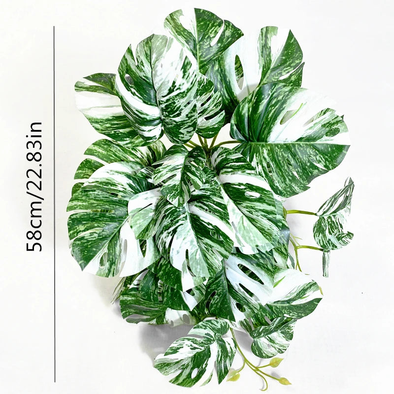 plantes artificielles feuilles vertes modernes sans pot extérieures 58cm 50cm
