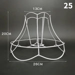 support lampe blanc grille métallique moderne cadre fer abat jour table décoration intérieur
