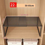 étagère rangement extensible métal blanc moderne grille fixée clips armoire