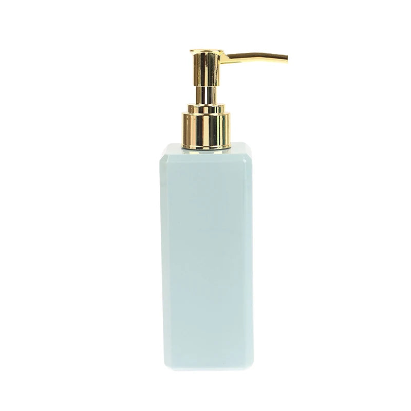 distributeur savon liquide bouteille rechargeable pompe contemporain rose clair vert pastel noir blanc mat