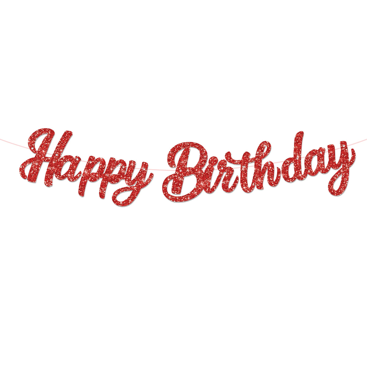 guirlande lettres multicolore happy birthday motifs cocktails nœuds fête enfant cursive suspendue brilles