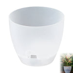 Pots fleurs blancs modernes plastique opaques plantes vertes 13cm capacité grande
