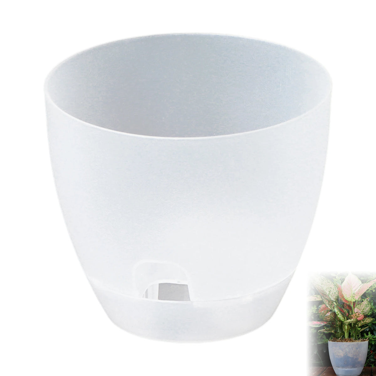 Pots fleurs blancs modernes plastique opaques plantes vertes 13cm capacité grande