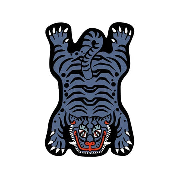 tapis sol enfant tigre orange motif dessin animé chambre salon moderne anti dérapant polyester