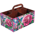boîtes rangement multicolores imprimées florales animaux oiseaux moderne poignées bois