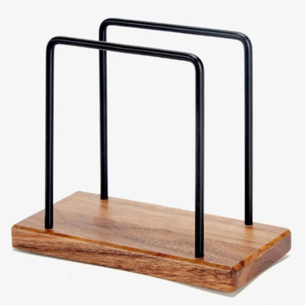 porte serviettes bois clair métal noir rustique minimaliste distributeur serviettes décoration salle manger