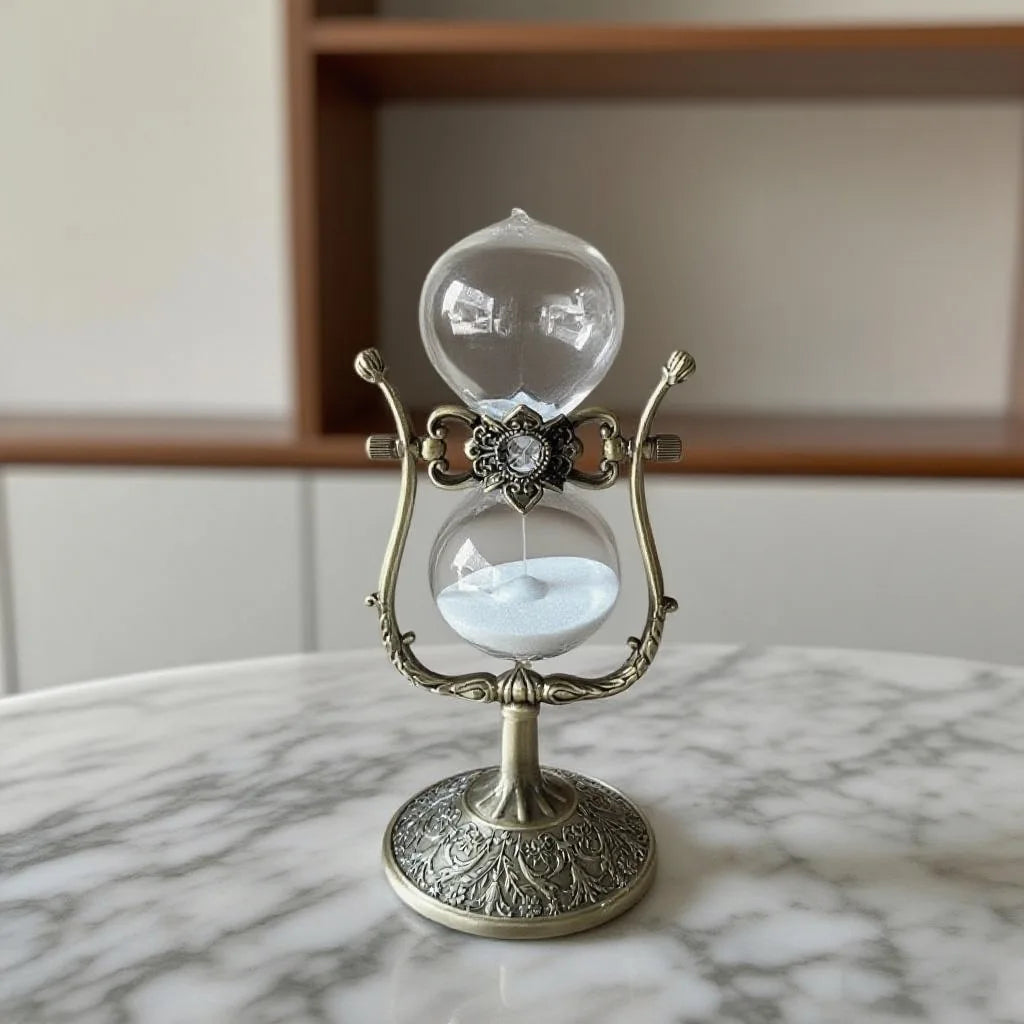 Sablier en U pour décoration intérieure avec verre transparent