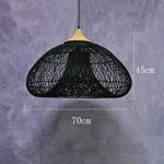 suspension lumineuse pendentif rotin noir moderne salon cuisine chambre