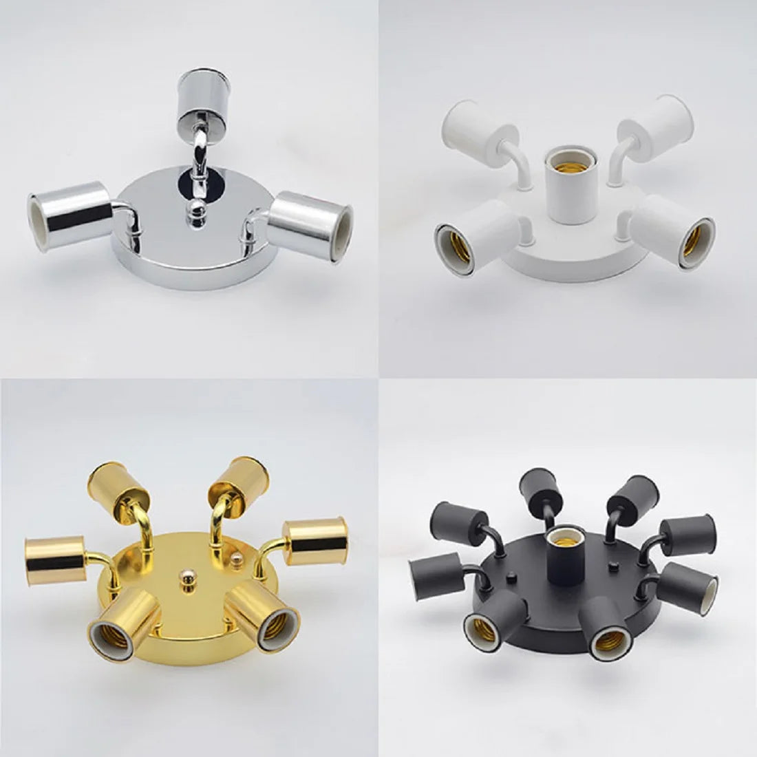 plafonnier moderne métal rond épuré luminaire plusieurs ampoules e27 intérieur maison