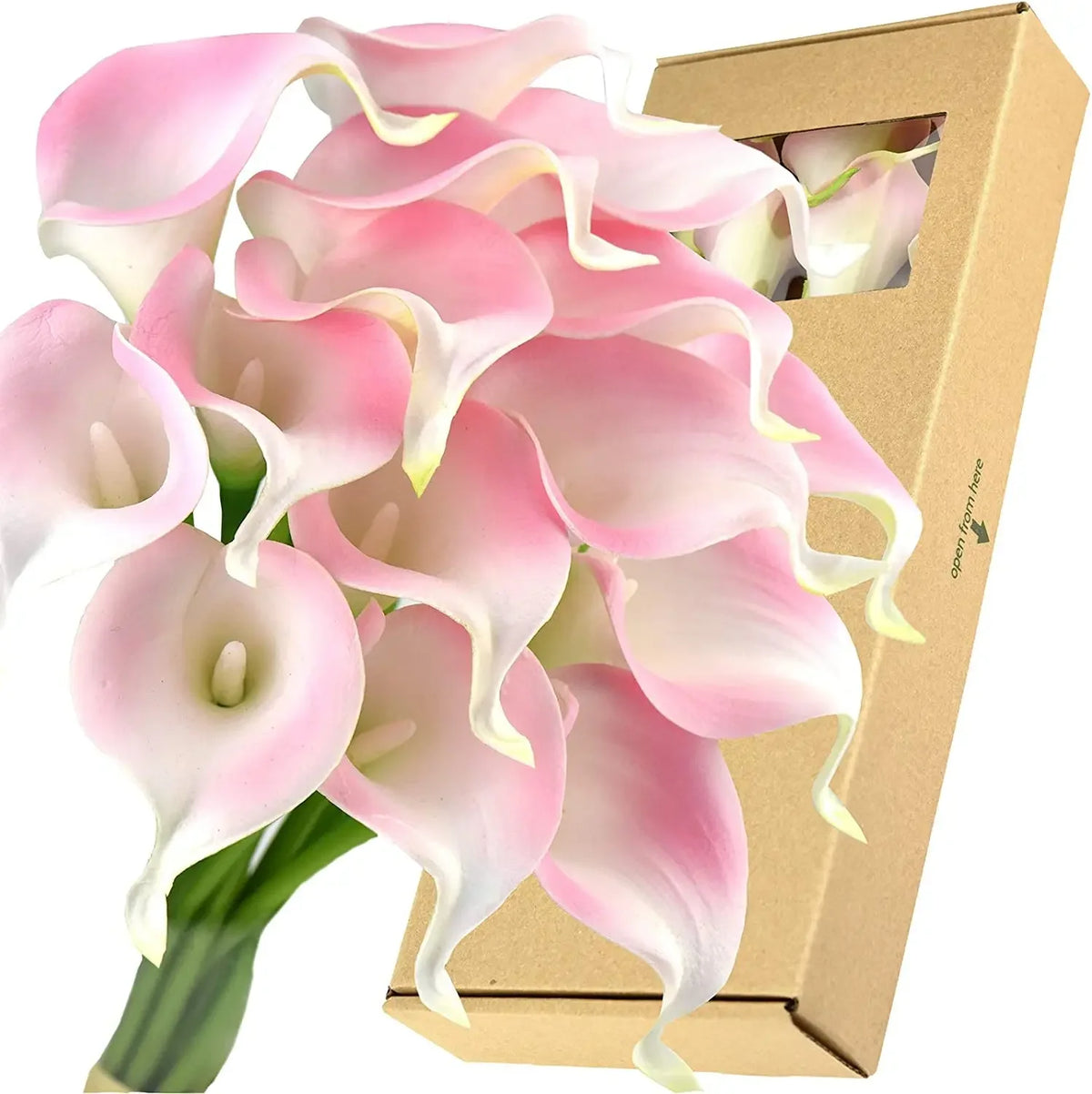 bouquet fleurs artificielles calla lily turquoise vert decoration intérieur moderne minimaliste
