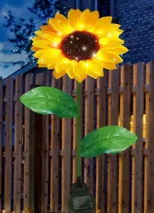 fleur artificielle solaire jaune moderne décoration intérieure tige métallique centre noir festive anniversaire événement