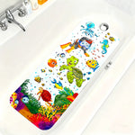 tapis bain moderne transparent perforations ventouses antidérapant doux salle bain
