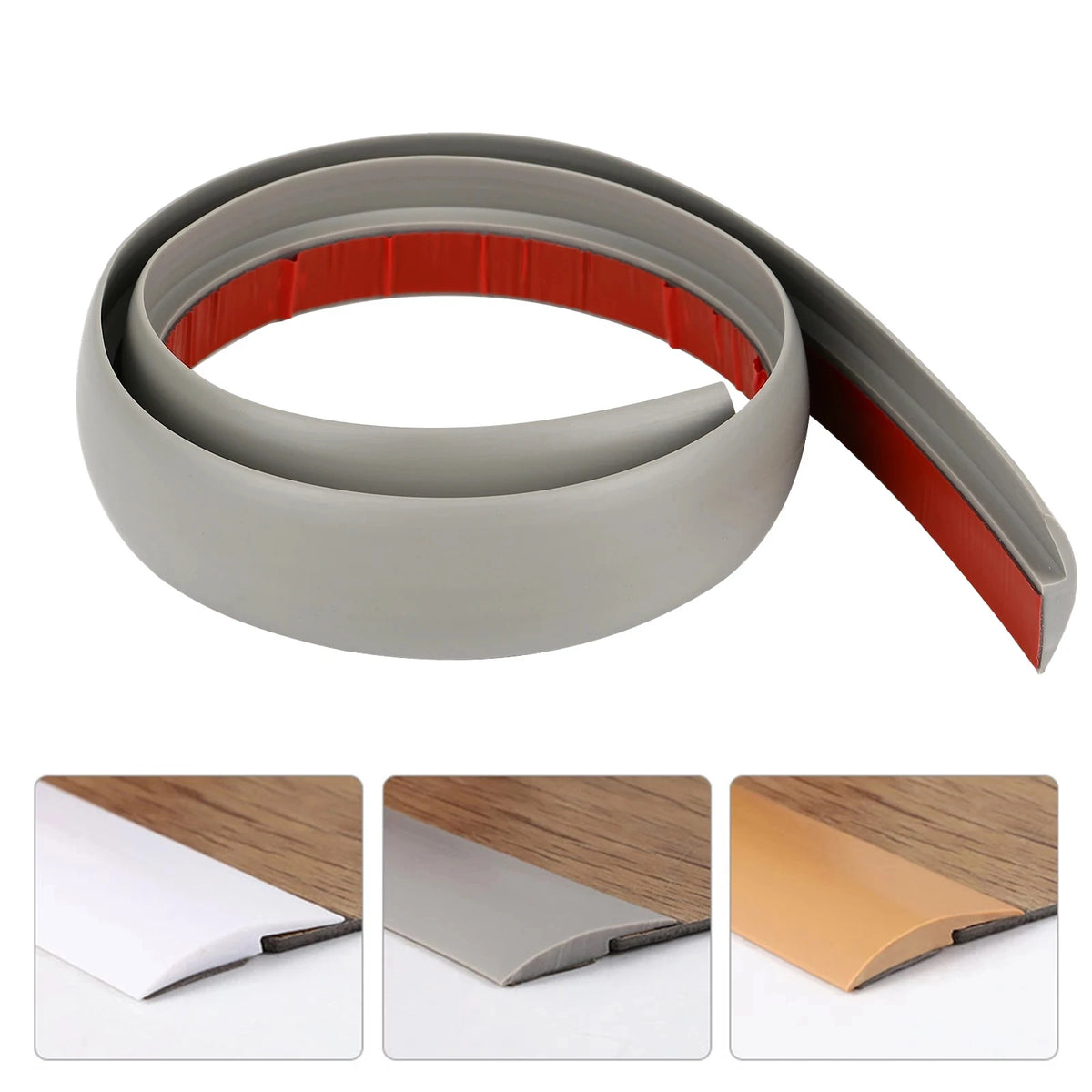 joint seuil adhésif texture bois moderne gris rouge protection sol PVC 3m