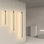 lampe suspension moderne noire rectangulaire minimaliste luminaire salon chambre métal aluminium intérieur