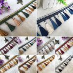 ruban franges couleur boho chic tissu polyestere largeur 8cm deco artisanale