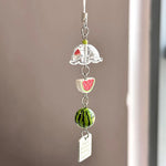 porte clés décoration papillon ailes cœur transparents blanc rose romantique
