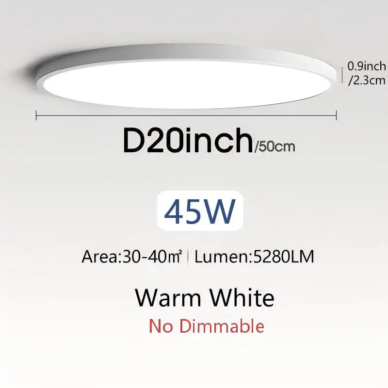 lampe led moderne blanc télécommande application 50cm diamètre 2000 82000lm