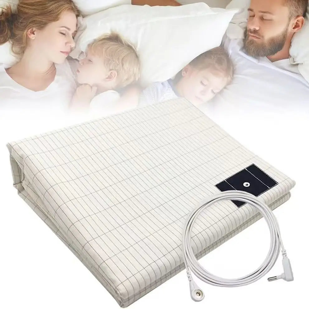 coussin chauffant électrique blanc rayures câble prise bouton contrôle moderne blanc noir