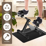tapis d'exercice antidérapant insonorisant protection sol robuste machine elliptique gym noir pliable utilisation quotidienne