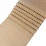 nappes table jute naturelle rustique beige marron blanc texture grossière événements mariage décoration chaises