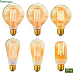 ampoule edison filamente spiral dorée vintage 360° lumens e27 transparente
