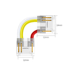 rubans led cob connecteurs clips transparents jaune rouge moderne technologique câbles 24v certifiés cee