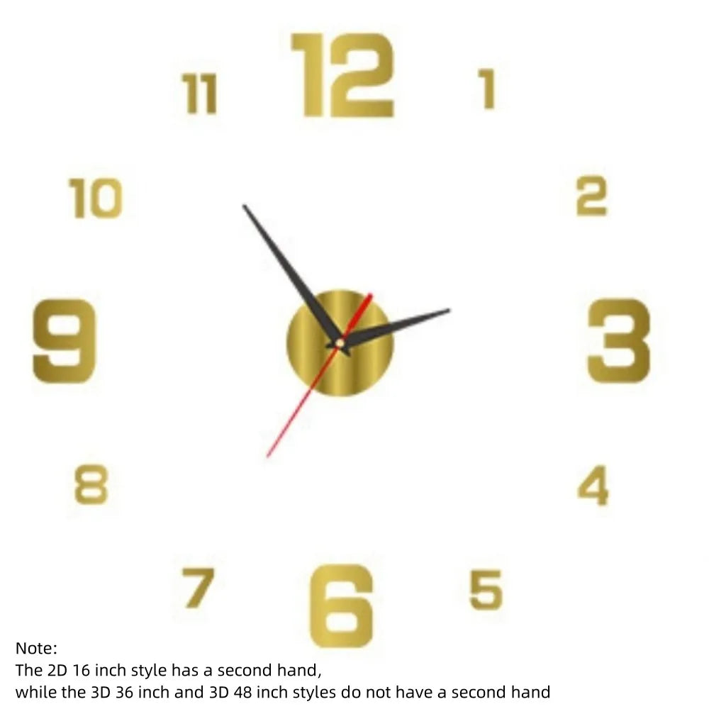 horloge murale moderne minimaliste vert lumineux noir doré numéros relief fond obscur quartz aiguille