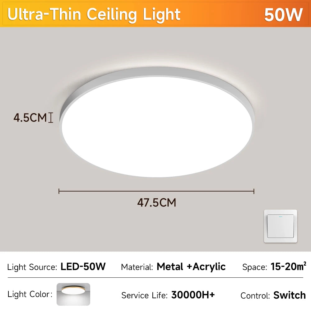 lampe led moderne blanc doré ajustement trichromatique économie énergie