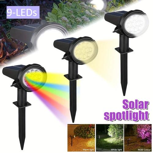 projecteur solaire extérieur led lumières ip55 étanche noir moderne adjustable jardin